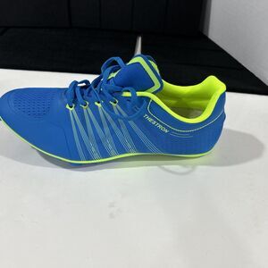 NEW! Thestron Track & Field racing shoes neon blue with spikes size EUR 44